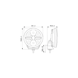 LED Lisatuli+ Hella ValueFit BLADE 7" Black ref. 25