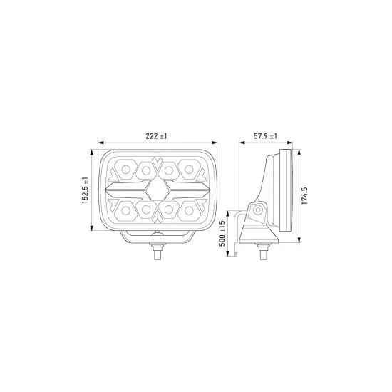 LED LISATULI Hella ValueFit BLADE Chrome püsti