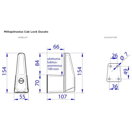 Ukselukk THULE OMNISTOR Cab Lock 2tk (Ducato/Jumper/Boxer)