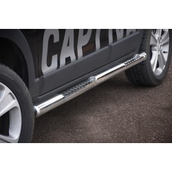 Stainless steel side bars with checker plate steps - Chevrolet Captiva (2012 - 2015)