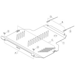 Mootori ja käigukasti kaitse - Ford Connect (2018 - 2021)