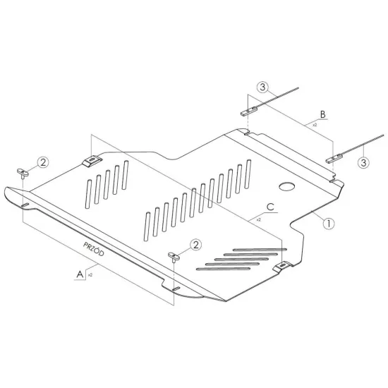 Mootori ja käigukasti kaitse - Ford Connect (2018 - 2021)