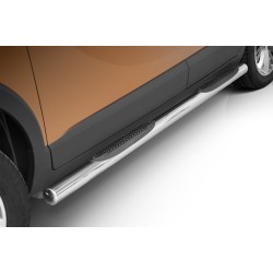 Stainless steel side bars with plastic steps - Opel Crossland X (2017 - 2020)