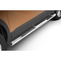 Stainless steel side bars with checker plate steps - Opel Crossland X (2017 - 2020)