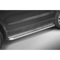 Stainless steel side steps with checker plate - Honda CRV (2006 - 2009)