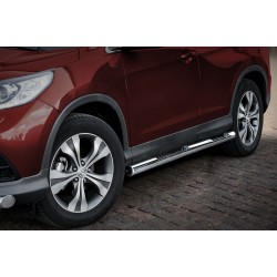 Stainless steel side bars with checker plate steps - Honda CRV (2012 -)