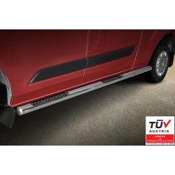 Stainless steel side bars with checker plate steps - Ford Transit Custom (2012 - 2018)
