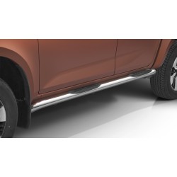 Stainless steel side bars with plastic steps - double cab - Isuzu D-Max (2020 -)
