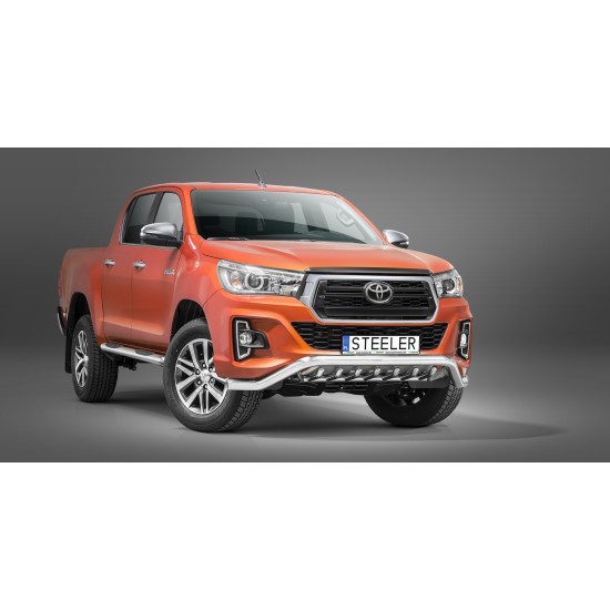 Low spoiler bar with axle-bar - Toyota Hilux (2018 - 2021)