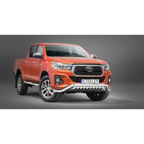 Low spoiler bar with axle-plate - Toyota Hilux (2018 - 2021)