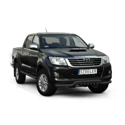 Must esiraud kaitseplaadiga - Toyota Hilux (2005 - 2015)