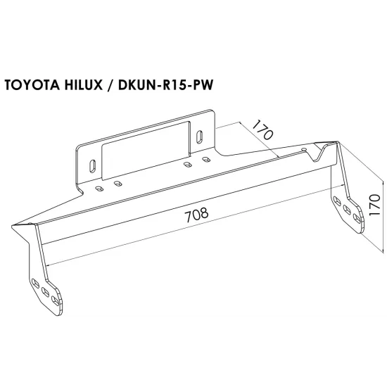 Peidetud vintsialus (kitsam) - Toyota Hilux (2015 - 2018)