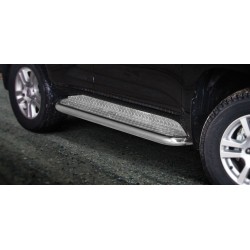 Stainless steel side steps with checker plate - Toyota Land Cruiser 150 (2010 - 2013)