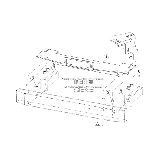 Peidetud vintsialus - Toyota Land Cruiser 150 (2017 -)