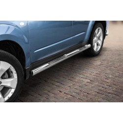 Stainless steel side bars with checker plate steps - Subaru Forester (2008 - 2013)