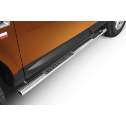 Stainless steel side bars with checker plate steps - Land Rover Freelander II (2007 - 2014)