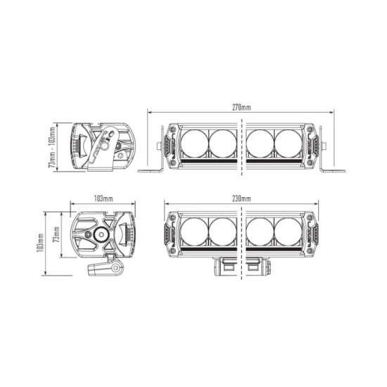 Led Lisatuli LAZER - Toyota Hilux 2017+