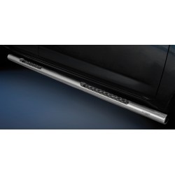 Stainless steel side bars with checker plate steps - Hyundai ix35 (2009 - 2015)