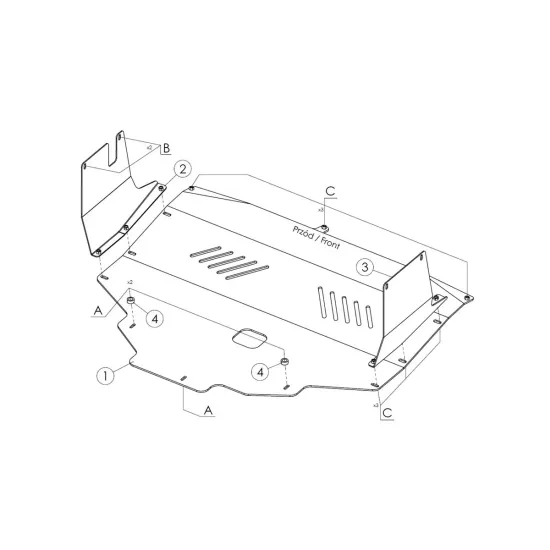 Mootori kaitse - Opel Movano / Renault Master (2019 -)