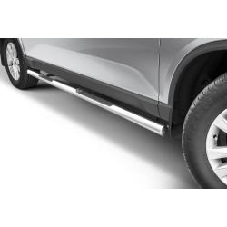 Stainless steel side bars with checker plate steps - SsangYong Musso (2018 -)