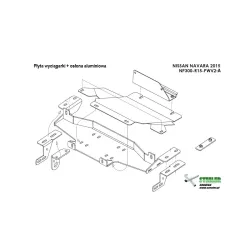 Radiaatori kaitse peidetud vintsikinnitusega - Nissan Navara NP300 (2015 -)