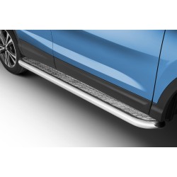 Stainless steel side steps with checker plate - Nissan Qashqai (2017 - 2021)