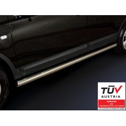 Stainless steel side bars - long version - Nissan Qashqai (2010 - 2013)