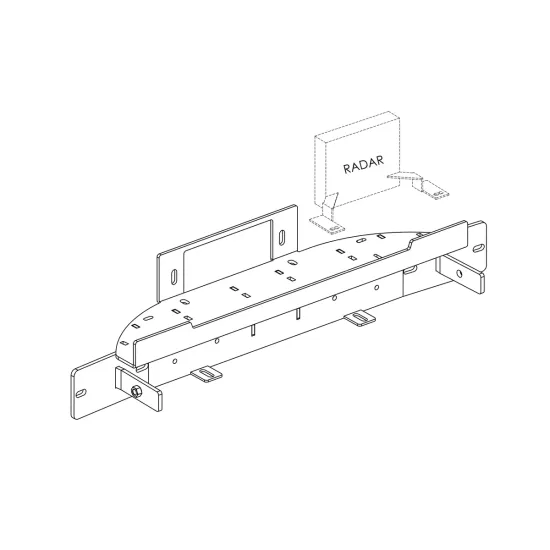 Peidetud vintsialus, mis sobib kohanduva püsikiirusehoidjaga (Adaptive Cruise Control (ACC)) versioonile - Ford Ranger (2016 - 2019)