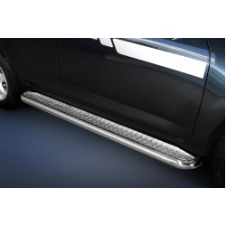Stainless steel side steps with checker plate - Toyota RAV4 (2010 - 2013)