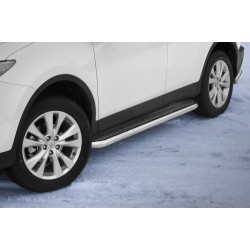 Stainless steel side steps with checker plate - Toyota RAV4 (2013 - 2016)