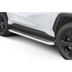 Stainless steel side steps with checker plate - Toyota RAV4 (2018 -)