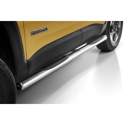 Stainless steel side bars with plastic steps - Jeep Renegade (2014 -)