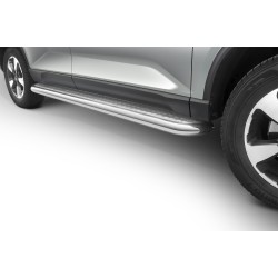 Stainless steel side steps with checker plate - SsangYong Rexton (2018 - 2021)