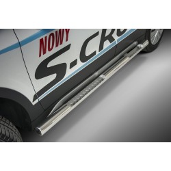 Stainless steel side bars with checker plate steps - Suzuki SX4 S-Cross (2016 -)