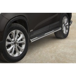 Stainless steel side bars with plastic steps - KIA Sorento (2012 - 2015)