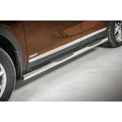 Stainless steel side bars with plastic steps - KIA Sorento (2015 - 2020)