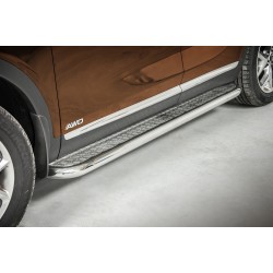 Stainless steel side steps with checker plate - KIA Sorento (2015 - 2020)