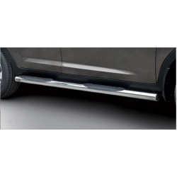 Stainless steel side bars with plastic steps - KIA Sportage (2010 - 2015)