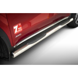 Stainless steel side bars with plastic steps - KIA Sportage (2015 - 2021)
