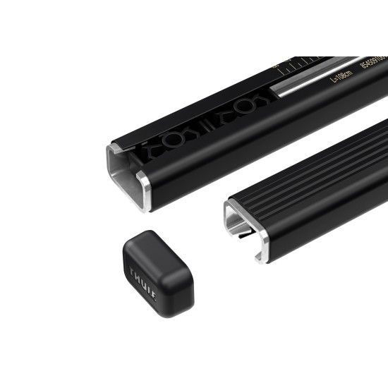 THULE SquareBar 118cm 2tk, must THULE SquareBar 118cm 2tk, must