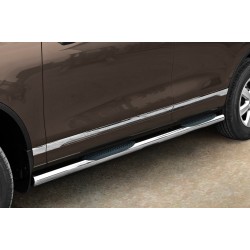 Stainless steel side bars with plastic steps - Volkswagen Touareg (2011 - 2015)