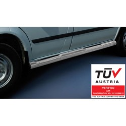 Stainless steel side bars with checker plate steps - Ford Transit (2006 - 2012)