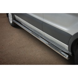 Stainless steel side bars with plastic steps - Ford Transit (2014 - 2019)