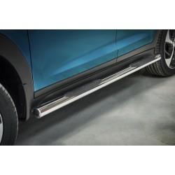 Stainless steel side bars with plastic steps - Hyundai Tucson (2015 - 2018)