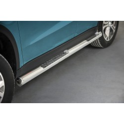 Stainless steel side bars with checker plate steps - Suzuki Vitara (2015 -)