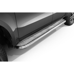 Stainless steel side steps with checker plate - Mercedes-Benz X-Class (2017 -)