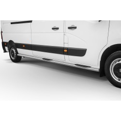 Stainless steel side bars with plastic steps - Opel Movano (2019 - 2023)