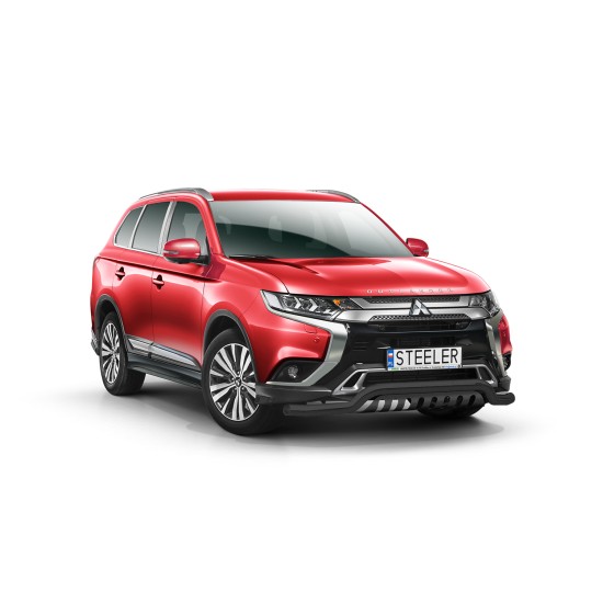 Must esiraud kaitseplaadiga - Mitsubishi Outlander (2018 - 2021)