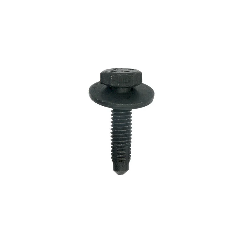 Kuuskantpolt seibiga M6-1.00 x 25 mm, must, kere
