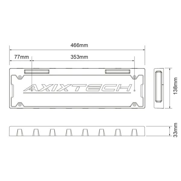 AXIXTECH LED numbrimärgi märgutulede plokk